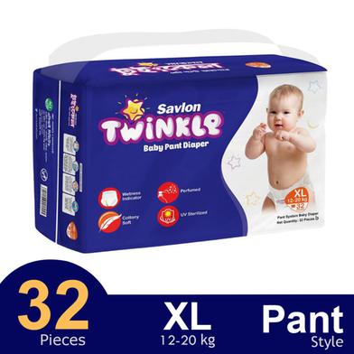 Diaper Savlon Twinkle Baby Pant Diaper XL 32 pcs