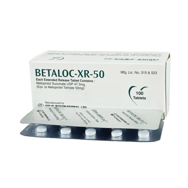 Tablet  Betaloc XR 50mg (100 Pcs)