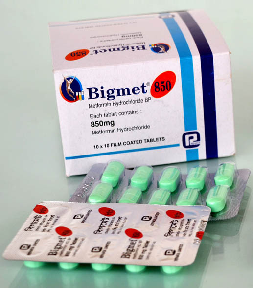 Tablet  Bigmet 850mg (100 Pcs)