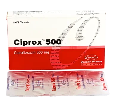 Tablet  Ciprox (MRP 602) 500mg (40 Pcs)