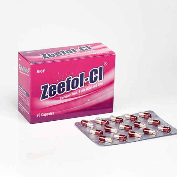 Capsule Zeefol-CI (MRP 404) 50mg+0.50mg+61.80mg (90 Pcs)