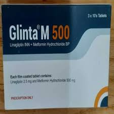 Tablet Glitin M(MRP 390) 2.5mg + 500mg (30 Pcs)