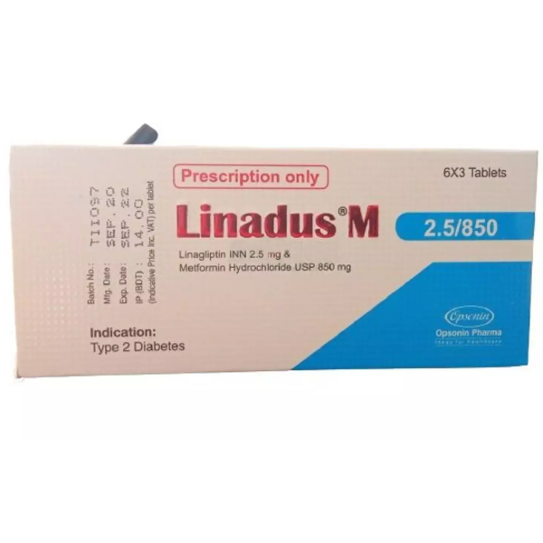 Tablet  Linadus M 2.5/850mg (18 Pcs)