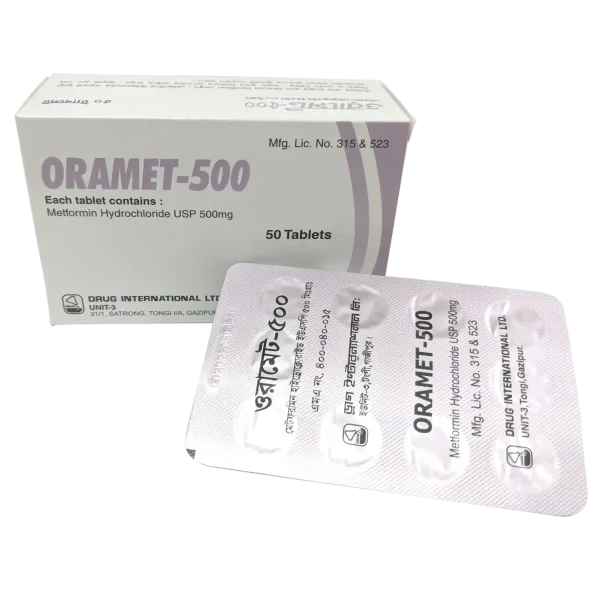 Tablet  Oramet 500mg (50 Pcs)