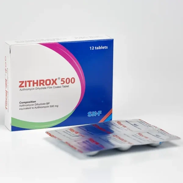 Tablet  Zithrox 500mg (12 Pcs)