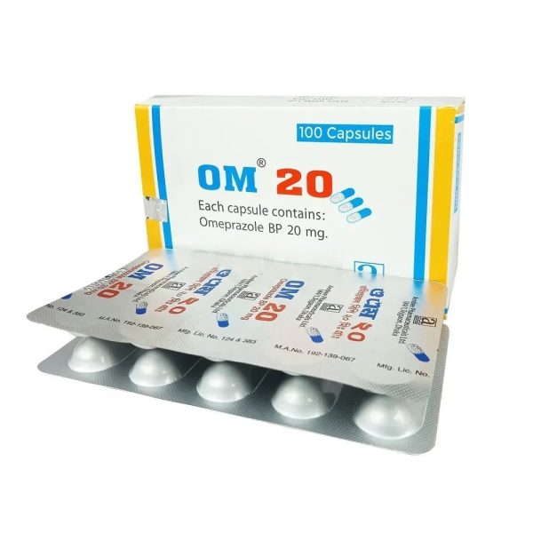 Capsule OM-20 (MRP 302.82) 20 mg (100 Pcs)