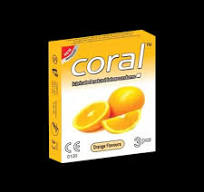 Condoms Coral Orange Flavours 3 pcs