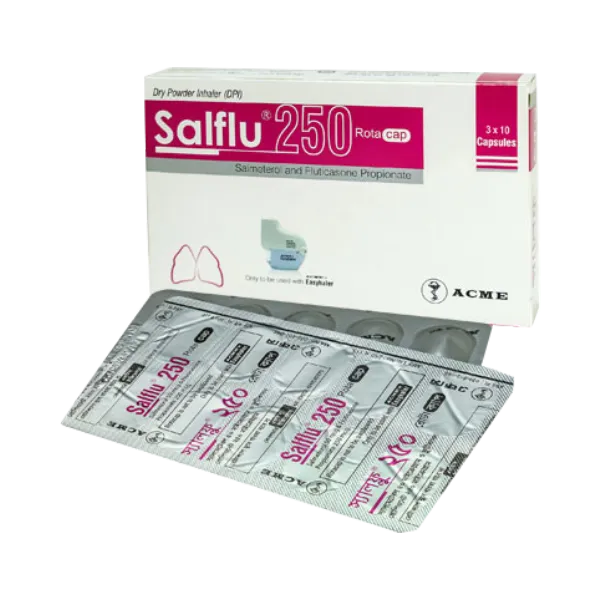 DPI Capsule Salflu 250 (MRP 600) 50mcg+250mcg (50 Pcs)