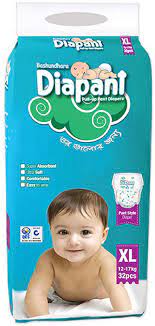 Diaper Bashundhara Diapant pant style diapers (XXL) (4 Pcs)