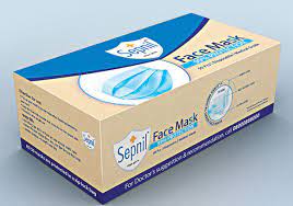 Mask Sepnil Face Mask (3 Layer) (Blue Colour) 50 Pcs