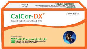 Tablet  CalCor-DX 600mg+400IU (30 Pcs)