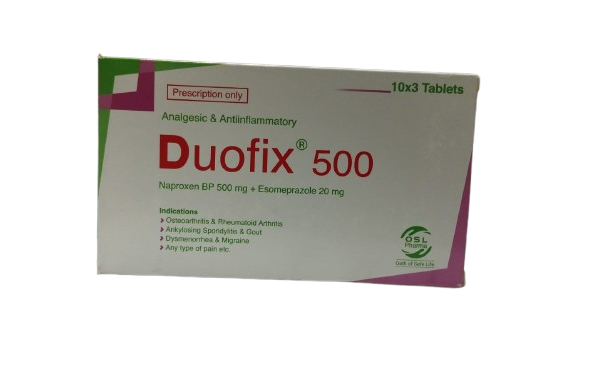 Tablet  Duofix (MRP 360) 500mg+20mg (30 Pcs)