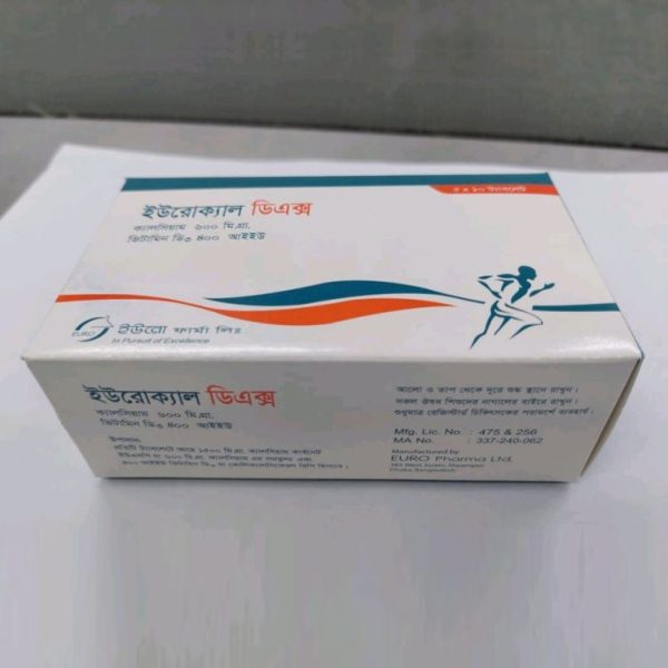 Tablet Eurocal-DX (MRP 400) 600mg+400iu (50 Pcs)