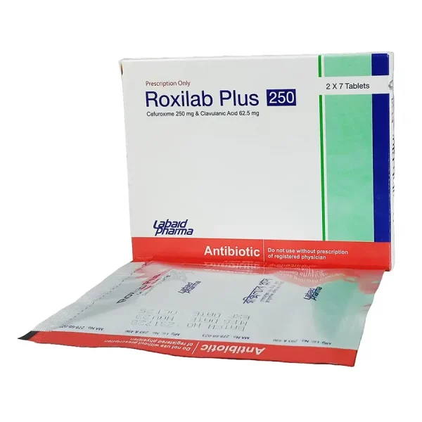 Tablet  Roxilab Plus (MRP 560) 250mg+62.5mg (14 Pcs)