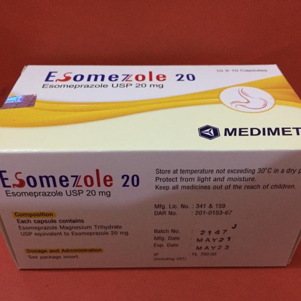 Capsule Esomezole (Medimet) 20mg (100 Pcs)