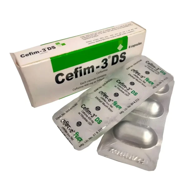 Capsule Cefim-3 DS (MRP 360) 400mg (6 Pcs)