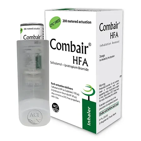 Inhaler Combair HFA (MRP 250) (100mcg+20mcg)/puff (1 Pcs)