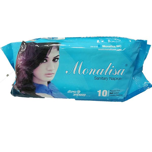 Surgical Monalisa Sanitary Napkin (Belt System) (10 Pads)