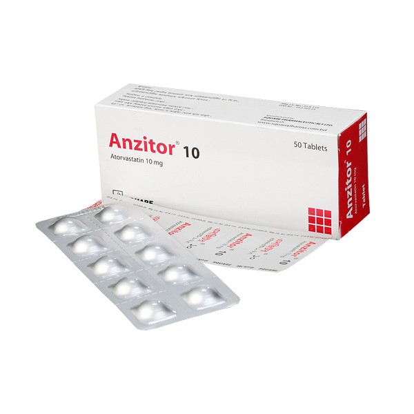 Tablet  Anzitor- 10  (MRP 600.5) 10mg (50 Pcs)