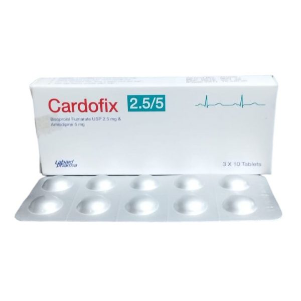 Tablet  Cardofix (MRP 240) 2.5mg+5mg (30 Pcs)