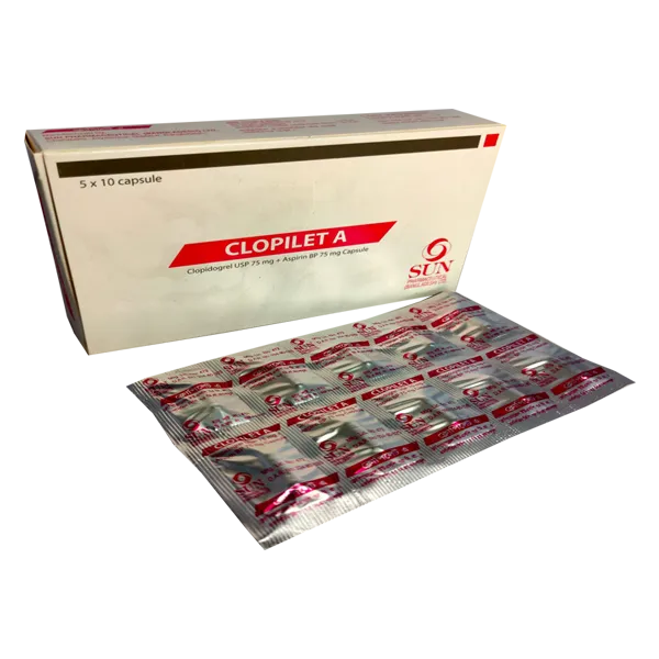 Tablet Clopilet A 75 mg+75 mg (50 pcs)