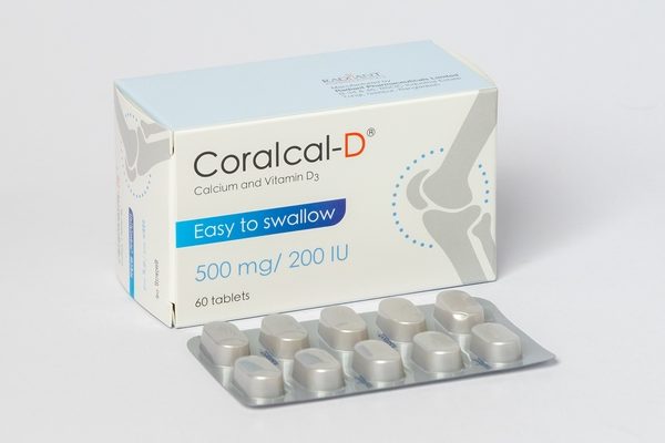Tablet Coralcal-D (MRP 720) 500mg + 200IU (60 Pcs)