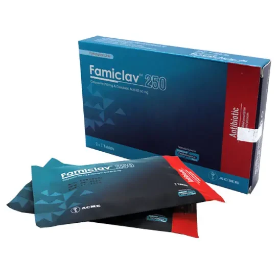 Tablet  Famiclav 250 (MRP 490) 250mg+62.50mg (14 Pcs)