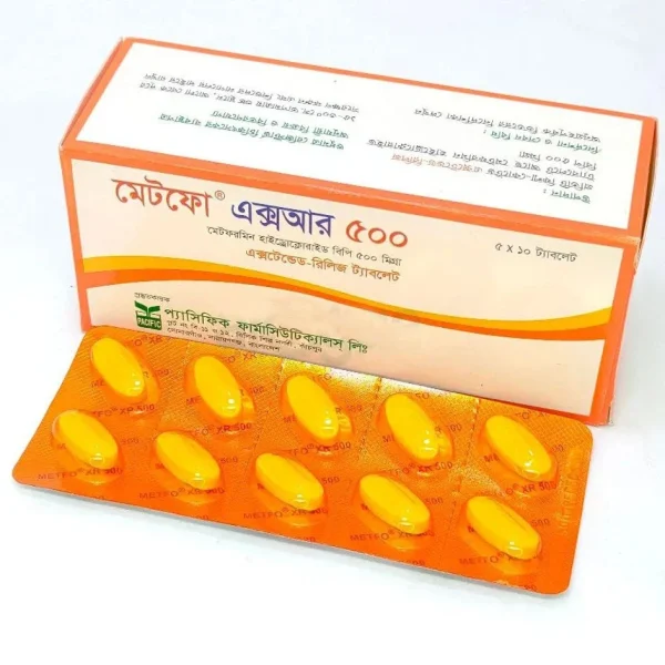 Tablet  Metfo XR 500mg None (50 Pcs)
