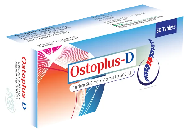 Tablet Ostoplus D 500mg + 200IU (50 Pcs)