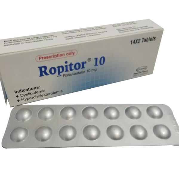 Tablet  Ropitor (MRP 644) 10mg (28 Pcs)