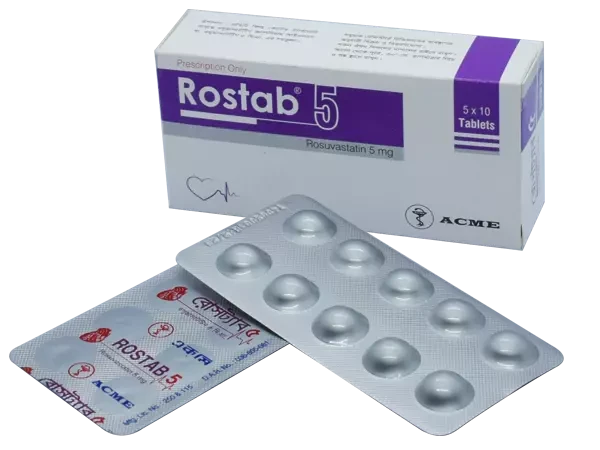 Tablet  Rostab (MRP 600) 5mg (50 Pcs)
