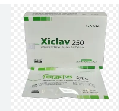 Tablet  Xiclav (MRP 490) 250/62.5mg  (14 pcs)